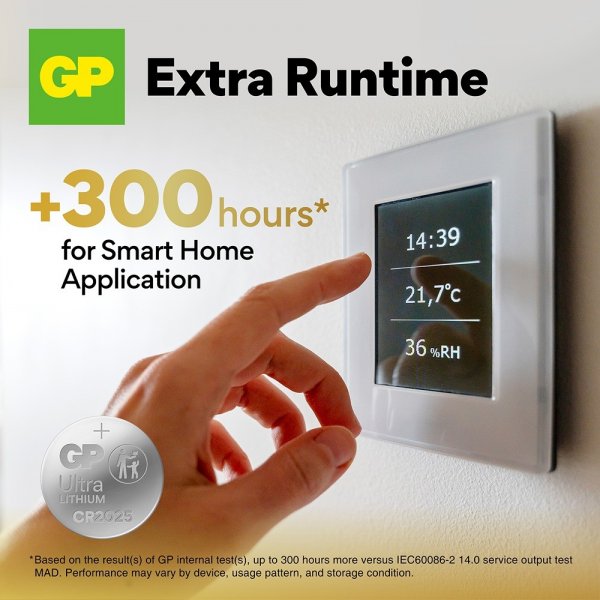 GP Ultra Lithium Batteri Knapcelle CR2025 4-pak