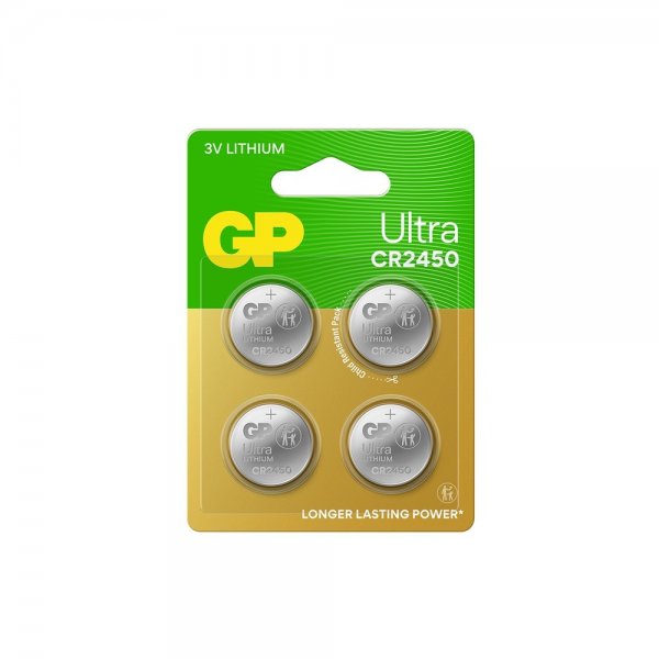 GP Ultra Lithium Batteri Knapcelle CR2450 4-pak