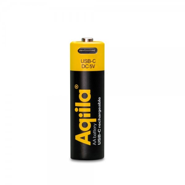 Aqiila Genopladeligt AA-batteri USB-C 4-pak