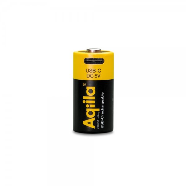 Aqiila Genopladeligt CR123A-batteri USB-C 2-pak