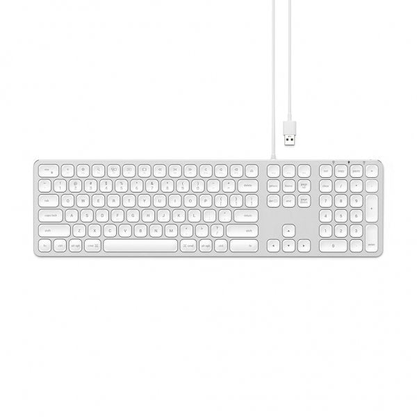 Satechi Tastatur med trådbunden USB-tilslutning Nordisk Layout Sølv