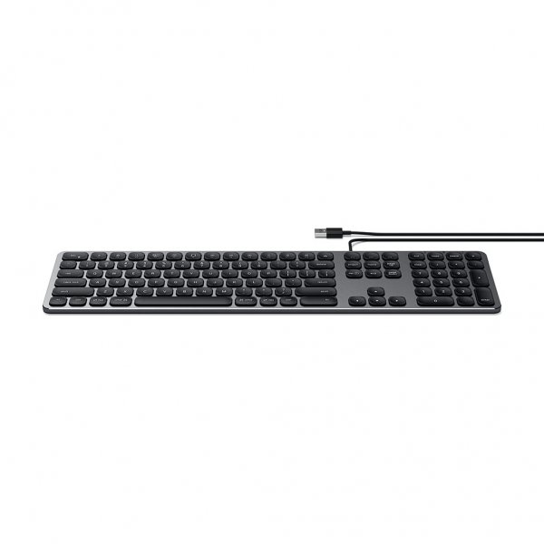 Satechi Tastatur med ledningsført USB-tilslutning Nordisk Layout Space Gray