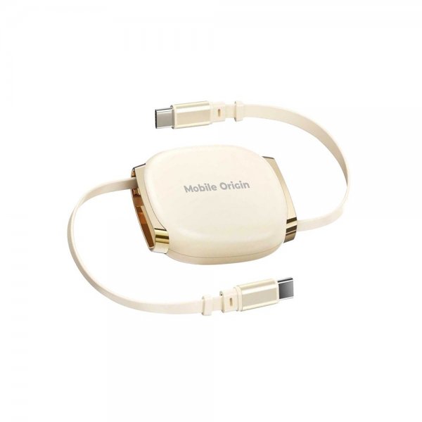 Mobile Origin USB-C Kabel 100W Kabelboks med udtræk Beige
