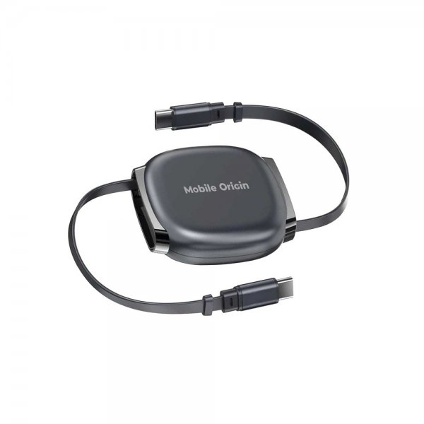 Mobile Origin USB-C Kabel 100W Optrækkeligt Kabel Boks Grå