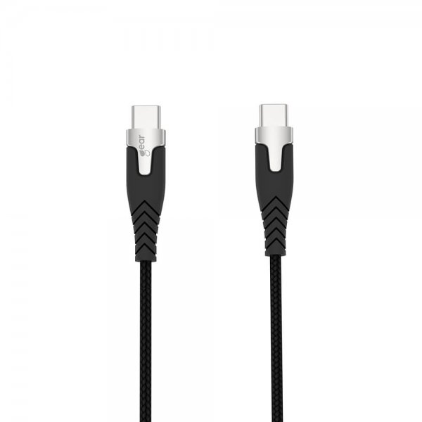 Gear USB-C til USB-C Kabel Kevlar 1.5 meter Sort