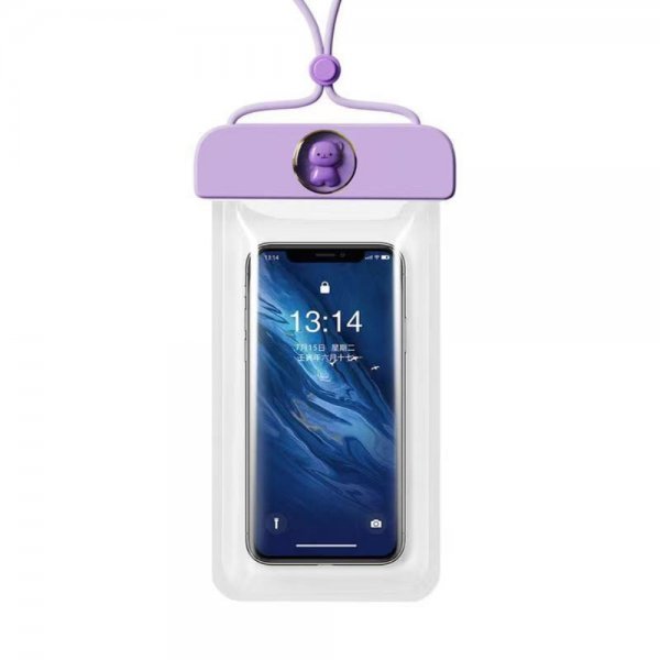 Vandtæt Pouch IPX8 Teddybjørn Lilla