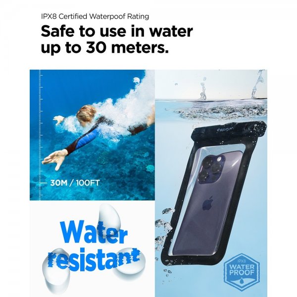 Spigen Vandtæt Cover Aqua Shield Sort