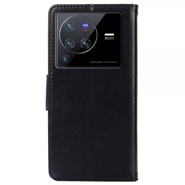 Vivo X80 Pro Cover med Kortlomme Sort