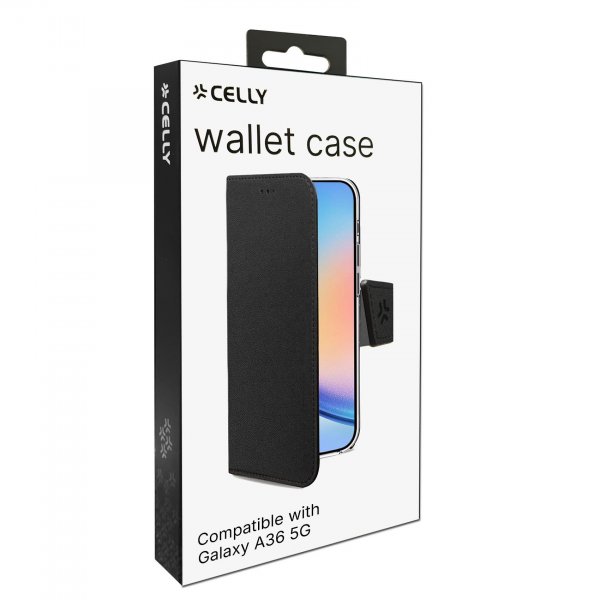 Celly Samsung Galaxy A36 Etui Wally Pung Etui Sort