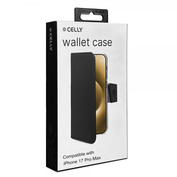 Celly iPhone 17 Pro Max Cover Wally Wallet Case Sort