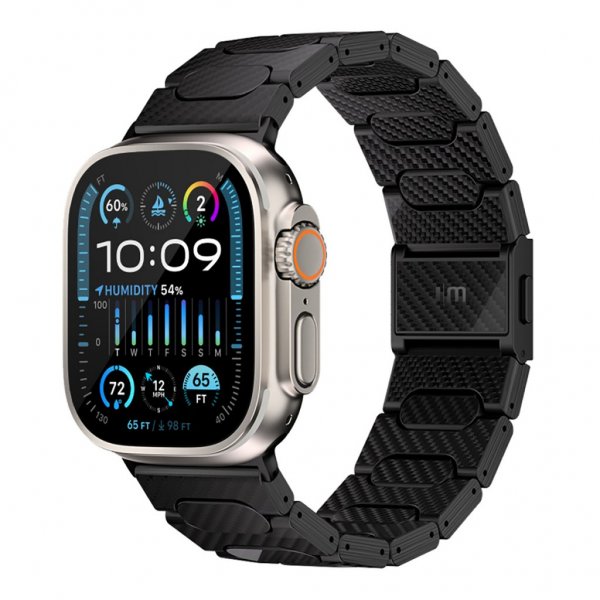 Just Mobile Apple Watch 44/45/46mm/Apple Watch Ultra Rem Kulfiber