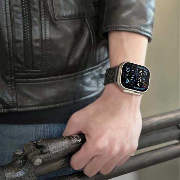 Just Mobile Apple Watch 44/45/46mm/Apple Watch Ultra Rem Kulfiber