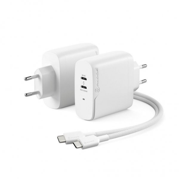 ALOGIC Rapid Power 2-ports (45+18W) GaN-oplader inkl. 2m USB-C ladekabel
