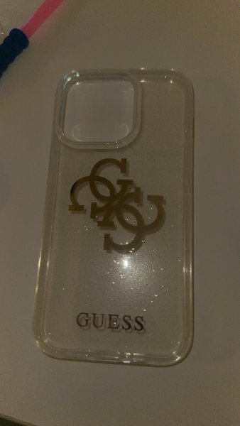 Guess iPhone 14 Pro Cover Full Glitter Transparent