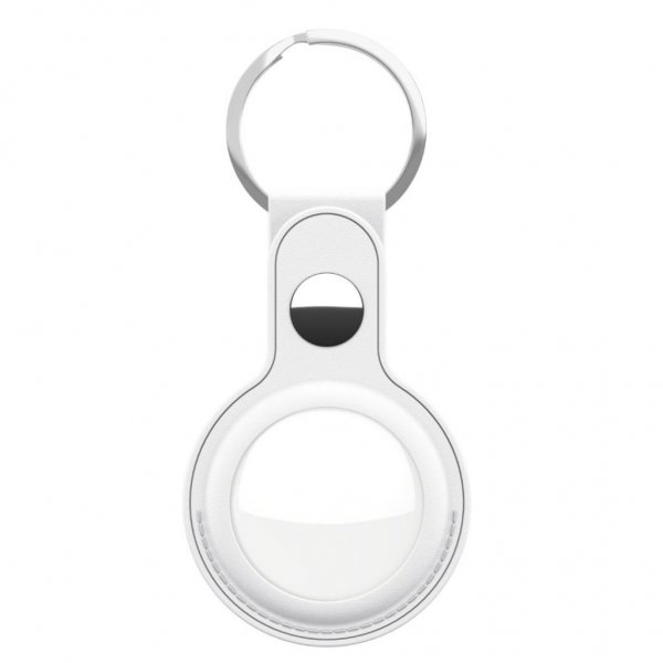 KeyBudz AirTag Holder Læder Hvid