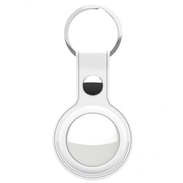 KeyBudz AirTag Holder Læder Hvid