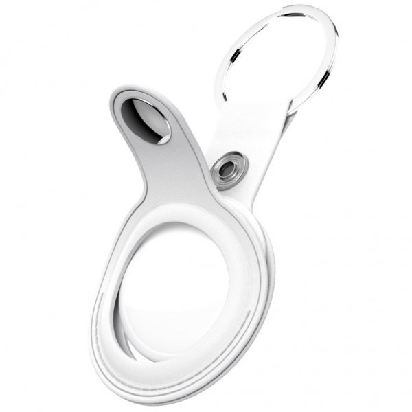 KeyBudz AirTag Holder Læder Hvid