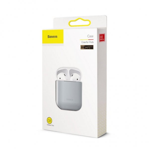Baseus AirPods 1/2 Cover Silikone Grå