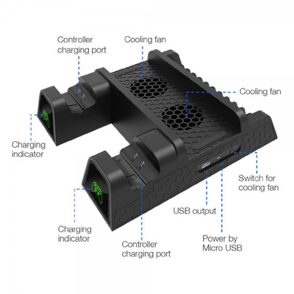 Dobe Xbox One X/S Multifunktionel Dockingstation