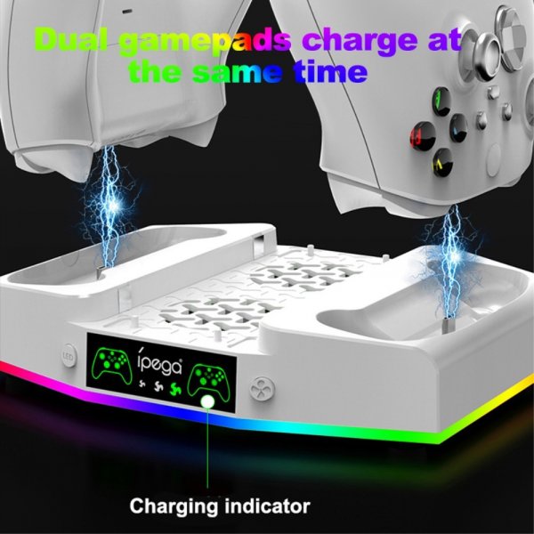 Ipega Xbox Series S Dockingstation med blæser og headsetholder