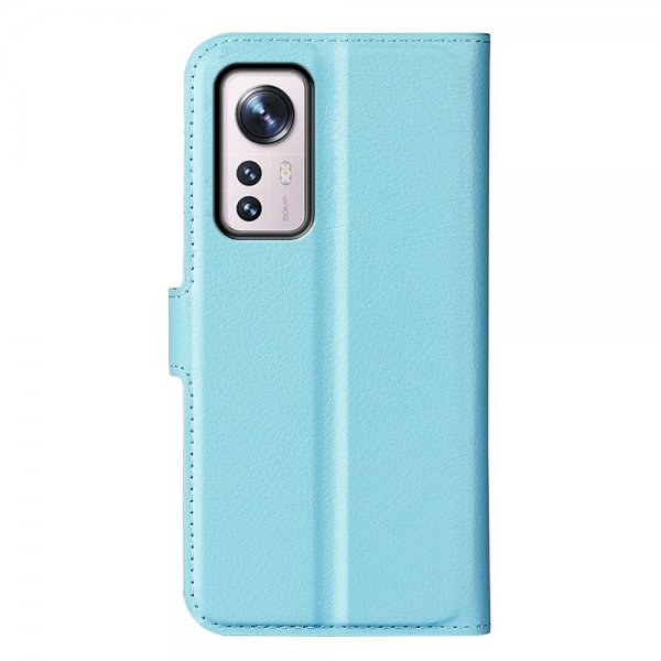 Xiaomi 12/12X Cover Litchi Blå