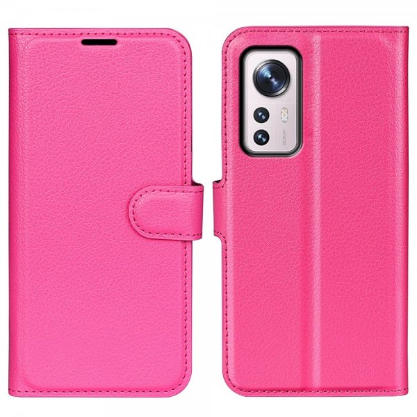 Xiaomi 12/12X Cover Litchi Magenta