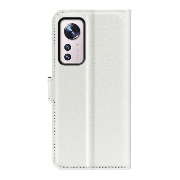 Xiaomi 12/12X Cover Litchi Hvid