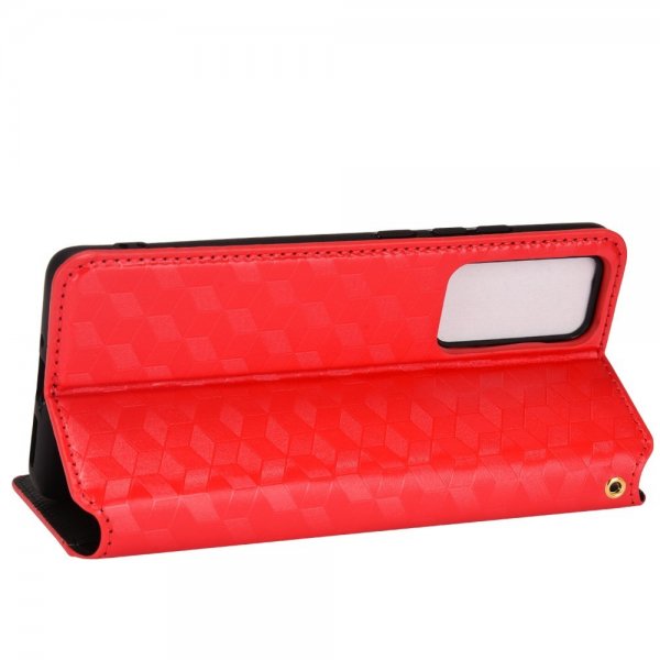 Xiaomi 12/12X Cover Rhombusmønster Rød