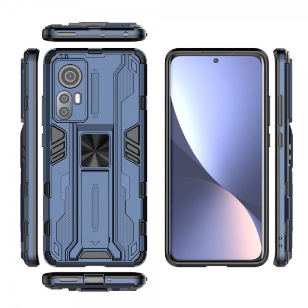 Xiaomi 12/12X Cover Stativfunktion Blå