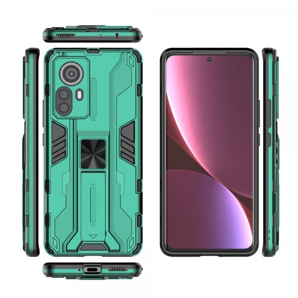 Xiaomi 12 Pro Cover med Standerfunktion Grøn