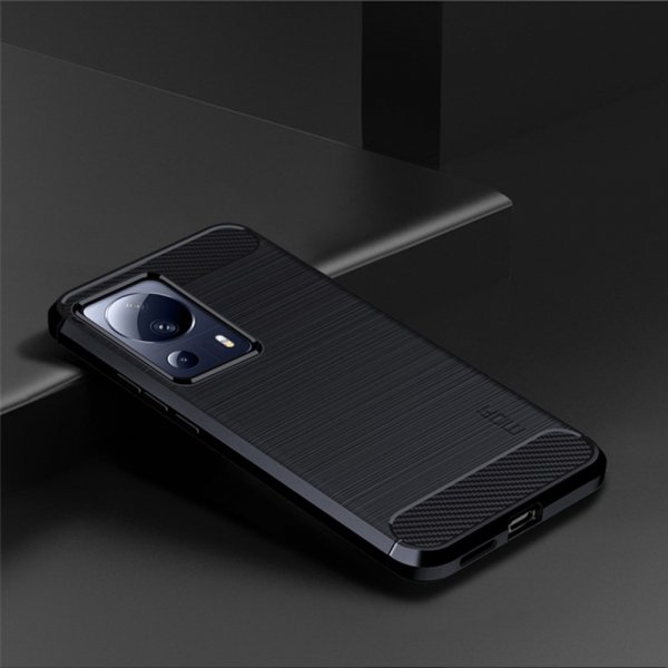 Mofi Xiaomi 13 Lite Cover Børstet Kulfibertekstur Blå