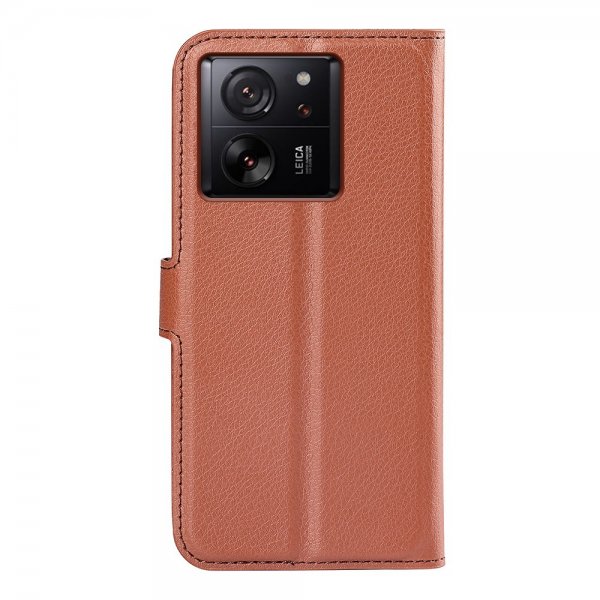 Xiaomi 13T/13T Pro Futteral Litchi Brun