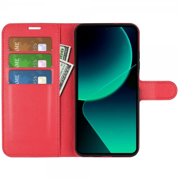 Xiaomi 13T/13T Pro Cover Litchi Rød