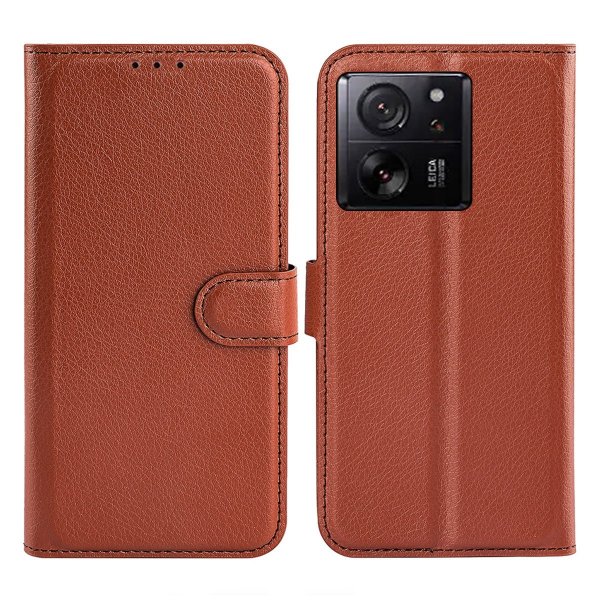 Xiaomi 13T/13T Pro Cover med Stativ Brun