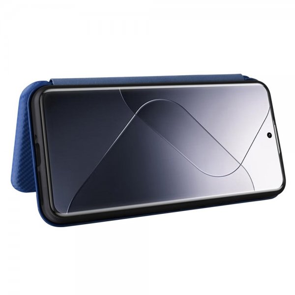 Xiaomi 14 Cover Kulfibertekstur Blå