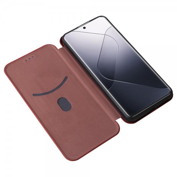 Xiaomi 14 Cover Kulfibertekstur Brun