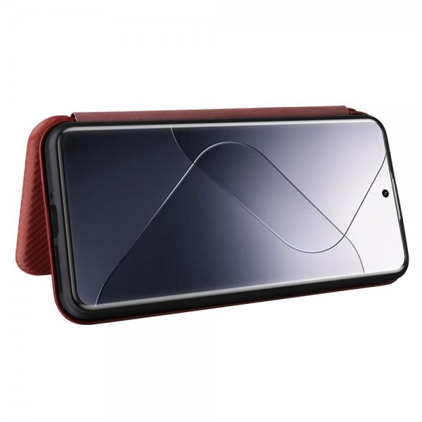 Xiaomi 14 Cover Kulfibertekstur Brun