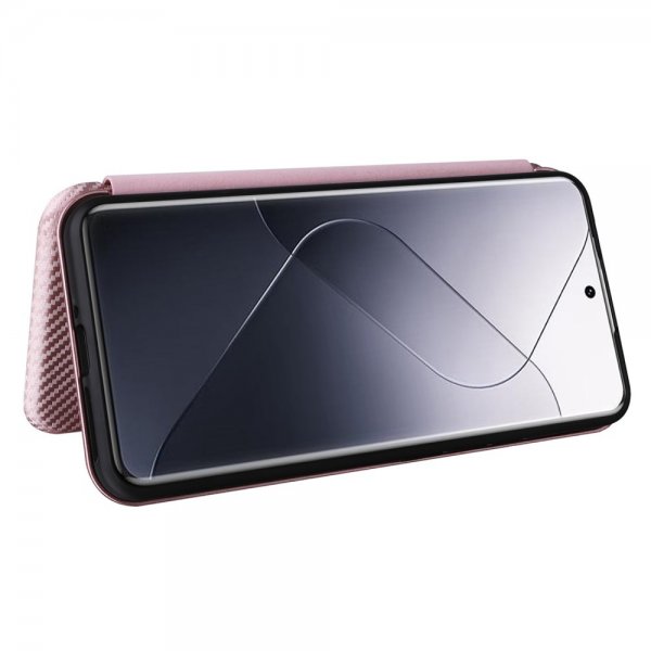 Xiaomi 14 Cover Kulfibertekstur Rosaguld