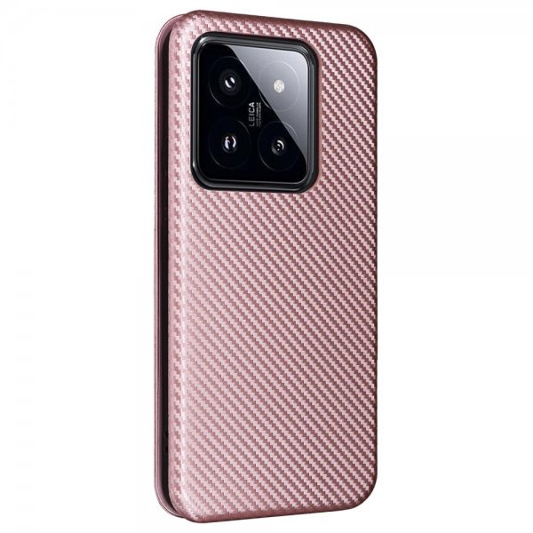 Xiaomi 14 Cover Kulfibertekstur Rosaguld