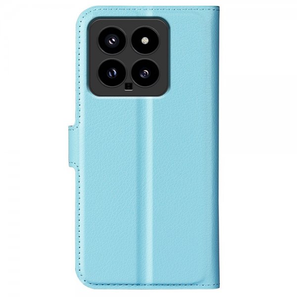 Xiaomi 14 Cover Litchi Blå