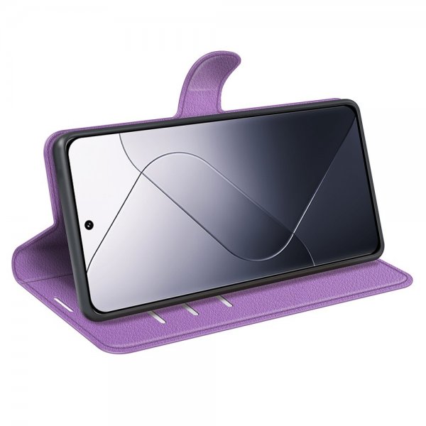 Xiaomi 14 Cover Litchi Lilla
