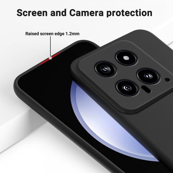 Xiaomi 14 Cover med rem Silikone Sort