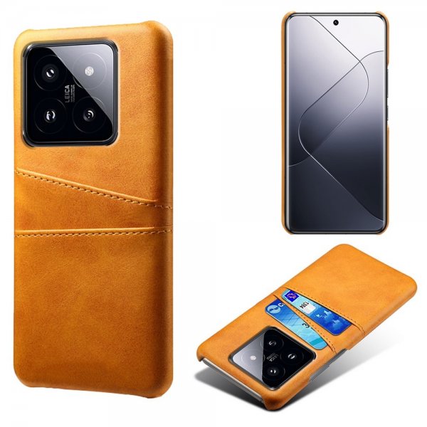 Xiaomi 14 Cover med to Kortlommer Orange