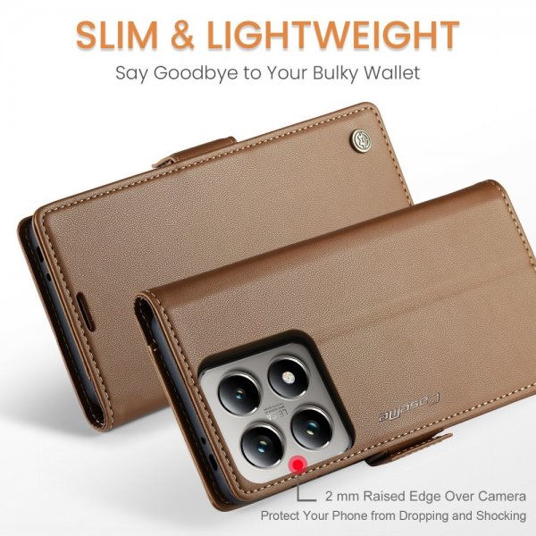 CaseMe Xiaomi 14T Cover 023 Series Brun