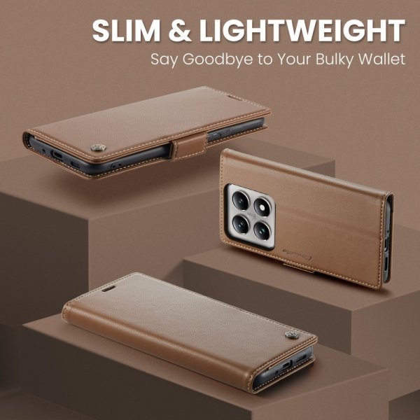 CaseMe Xiaomi 14T Cover 023 Series Brun