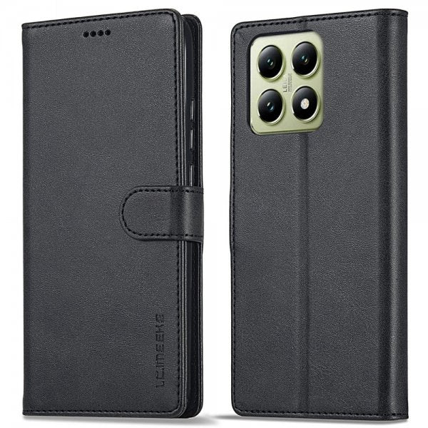 Lc.Imeeke Xiaomi 14T Cover med Kortlomme Stativfunktion Sort