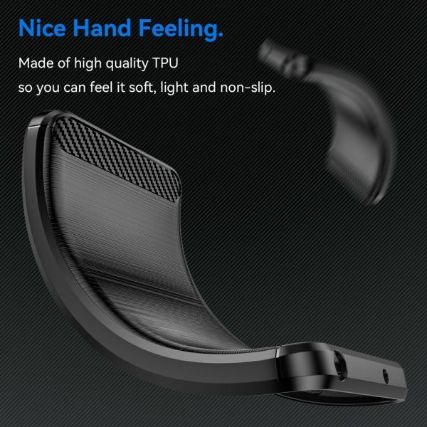 Xiaomi 14T Cover Børstet Kulfibertekstur Sort