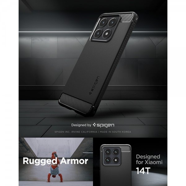 Spigen Xiaomi 14T Cover Rugged Armor Mat Sort