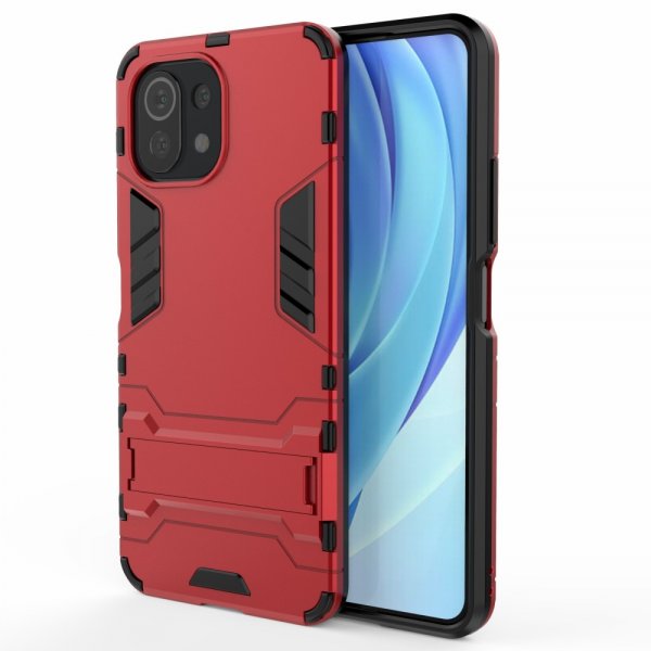 Xiaomi Mi 11 Lite Cover Armor Stativfunktion Rød