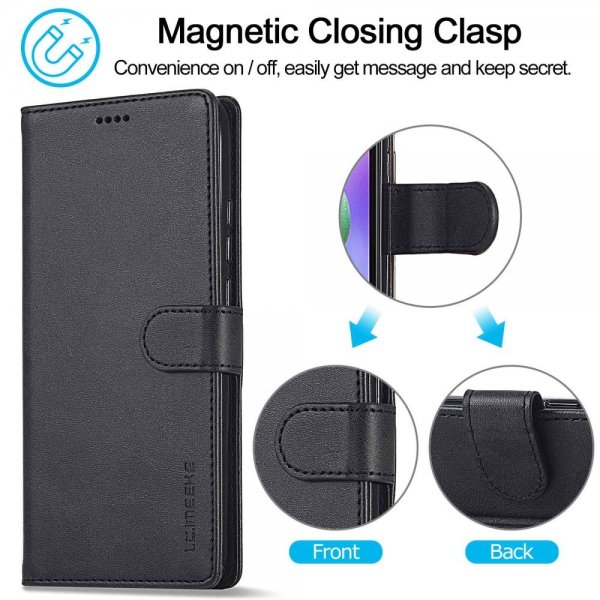 Lc.Imeeke Xiaomi Redmi 10C Etui med Kortlomme og Standfunktion Sort